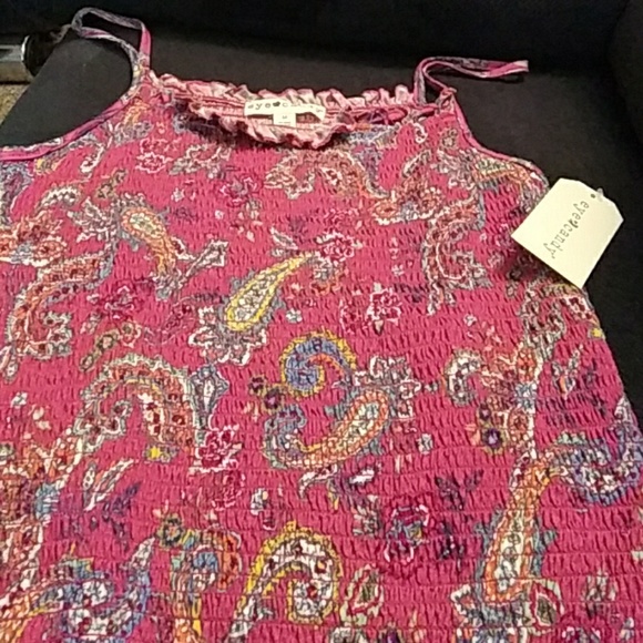 Paisley printed pink tank top - Picture 5 of 6